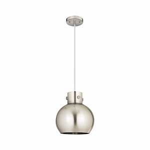 Newton Sphere - 1 Light Pendant with Metal Shade In Industrial Style-11.13 Inches Tall and 10 Inches Wide - 1297546