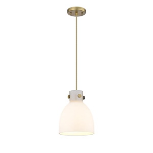 Newton Bell - 1 Light Pendant In Industrial Style-9.63 Inches Tall and 8 Inches Wide