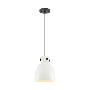 Newton Bell - 1 Light Cord Hung Pendant-11.38 Inch Tall and 8 Inch Wide - 1423232