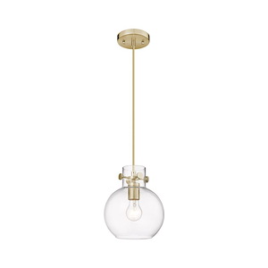 Newton Sphere - 1 Light Cord Hung Pendant-9.38 Inch Tall and 8 Inch Wide - 1423243