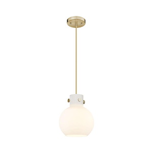 Newton Sphere - 1 Light Cord Hung Mini Pendant-9.13 Inch Tall and 8 Inch Wide - 1425609