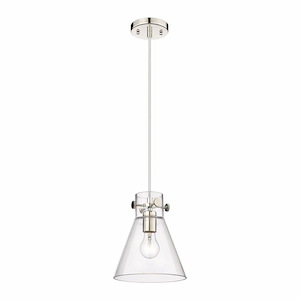 Newton Cone - 1 Light Pendant In Industrial Style-9.88 Inches Tall and 8 Inches Wide