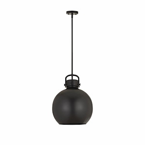 Newton Sphere - 1 Light Pendant In Industrial Style-19.63 Inches Tall and 14 Inches Wide
