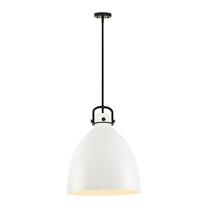 Newton Bell - 1 Light Pendant-22 Inch Tall and 18 Inch Wide - 1423226