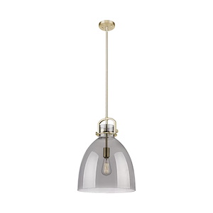 Newton Bell - 1 Light Stem Hung Pendant-18.25 Inch Tall and 14 Inch Wide - 1373895