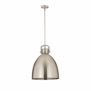 Newton Bell - 1 Light Pendant In Industrial Style-21.63 Inches Tall and 16 Inches Wide