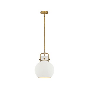 Newton Sphere - 1 Light Mini Pendant-14.75 Inch Tall and 10 Inch Wide - 1423228