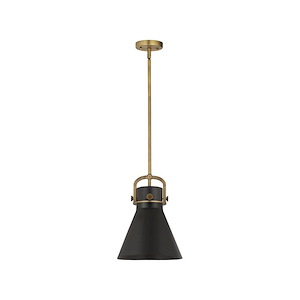 Newton Cone - 1 Light Mini Pendant-14.75 Inch Tall and 10 Inch Wide - 1329934