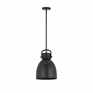 Newton Bell - 1 Light Pendant In Industrial Style-16.75 Inches Tall and 10 Inches Wide
