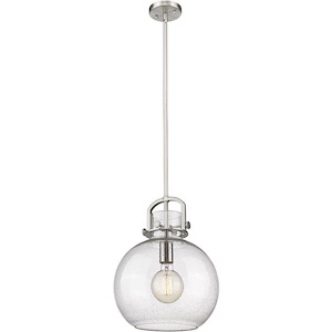 Newton Sphere - 1 Light Stem Hung Mini Pendant-15.38 Inch Tall and 12 Inch Wide - 1423618