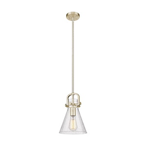 Newton Cone - 1 Light Stem Hung Mini Pendant-11.38 Inch Tall and 8 Inch Wide - 1373871