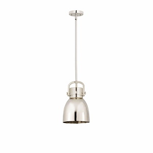 Newton Bell - 1 Light Pendant In Industrial Style-11.75 Inches Tall and 8 Inches Wide