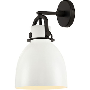 Newton Bell - 1 Light Metal Wall Sconce-14.25 Inch Tall and 8 Inch Wide - 1297559