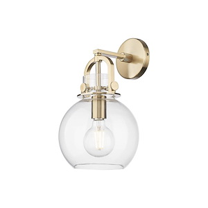 Newton Sphere - 1 Light Wall Sconce-14 Inch Tall and 8 Inch Wide - 1373739