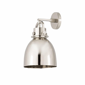 Newton Bell - 1 Light Wall Sconce with Metal Shade In Industrial Style-14.5 Inches Tall and 8 Inches Wide