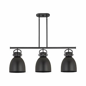 Newton Bell - 3 Light Island In Industrial Style-16.13 Inches Tall and 42 Inches Wide - 1297666