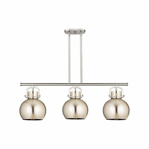 Newton Sphere - 3 Light Island In Industrial Style-14.88 Inches Tall and 42 Inches Wide - 1297665