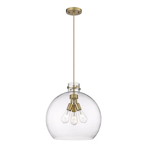 Newton Sphere - 3 Light Pendant In Industrial Style-18.25 Inches Tall and 18 Inches Wide