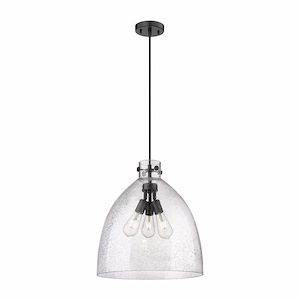 Newton Bell - 3 Light Pendant In Industrial Style-19.63 Inches Tall and 18 Inches Wide