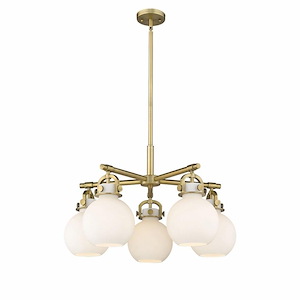 Newton Sphere - 5 Light Chandelier In Industrial Style-15.63 Inches Tall and 26 Inches Wide