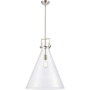 Newton Cone - 1 Light Pendant In Restoration Style-22.75 Inches Tall and 18 Inches Wide