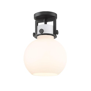 Newton Sphere - 1 Light Glass Semi-Flush Mount-12.5 Inch Tall and 8 Inch Wide - 1423272
