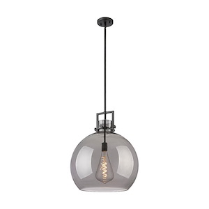 Newton Sphere - 1 Light Pendant-20 Inch Tall and 18 Inch Wide - 1423273
