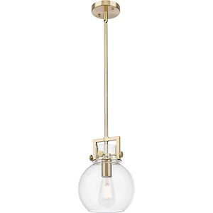 Newton Sphere - 1 Light Mini Pendant-11.38 Inch Tall and 8 Inch Wide - 1426236