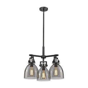 Newton Bell - 3 Light Pendant-16 Inch Tall and 20.63 Inch Wide - 1423749