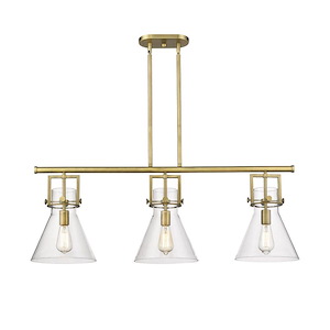 Newton Cone - 3 Light Island-15.13 Inch Tall and 41.5 Inch Wide - 1373726