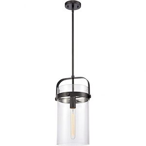 Pilaster-One Light Mini Pendant-9.38 Inches Wide by 17.13 Inches High