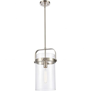 Pilaster-One Light Mini Pendant-9.38 Inches Wide by 17.13 Inches High