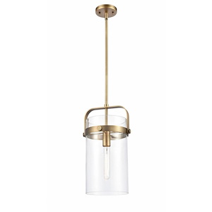 Pilaster - 1 Light Stem Hung Pendant In Industrial Style-17.13 Inches Tall and 9.38 Inches Wide - 1291964