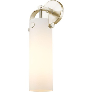 Pilaster - 1 Light Glass Wall Sconce-17 Inch Tall and 4.5 Inch Wide - 1297530