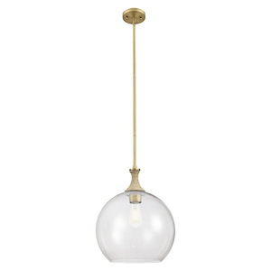 Astor - 1 Light Stem Hung Rope Pendant-18.38 Inch Tall and 14 Inch Wide