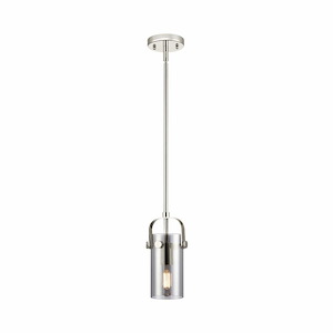 Pilaster II Cylinder - 1 Light Pendant In Contemporary Style-9.5 Inches Tall and 5 Inches Wide - 1291887