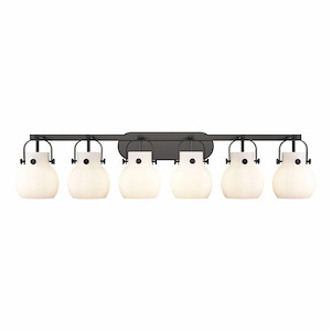 Pilaster II Sphere - 6 Light Bath Vanity In Industrial Style-10.13 Inches Tall and 45.5 Inches Wide - 1297601