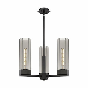 Claverack - 3 Light Pendant In Art Deco Style-15.25 Inches Tall and 21.63 Inches Wide