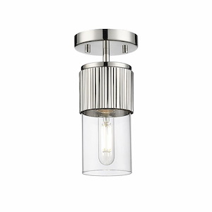 Bolivar - 1 Light Flush Mount In Industrial Style-8.75 Inches Tall and 4 Inches Wide - 1297576