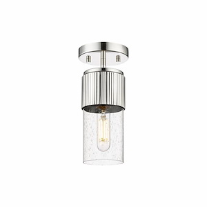 Bolivar - 1 Light Flush Mount In Industrial Style-8.75 Inches Tall and 4 Inches Wide