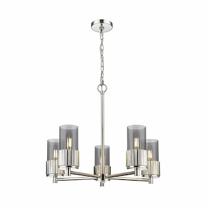 Bolivar - 5 Light Chandelier In Industrial Style-22 Inches Tall and 25 Inches Wide - 1297721