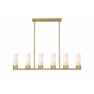 Empire - 6 Light Stem Hung Linear Pendant In Modern Style-10.38 Inches Tall and 44.25 Inches Wide - 1291918