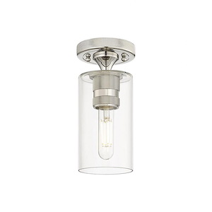 Crown Point - 1 Light Flush Mount In Industrial Style-9.63 Inches Tall and 3.88 Inches Wide