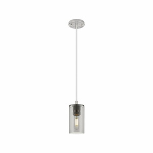 Crown Point - 1 Light Cord Pendant In Industrial Style-8.38 Inches Tall and 3.88 Inches Wide