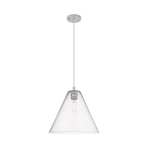 Crown Point - 1 Light Berkshire Cord Hung Pendant-11.25 Inch Tall and 12 Inch Wide - 1373908