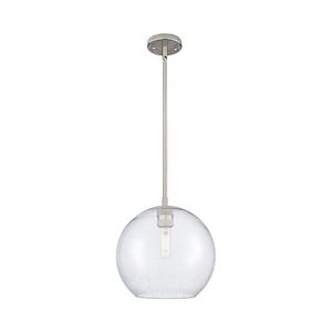 Crown Point - 1 Light Stem Hung Pendant-10 Inch Tall and 10 Inch Wide - 1373953