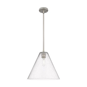 Crown Point - 1 Light Stem Hung Pendant-11.25 Inch Tall and 12 Inch Wide - 1373931