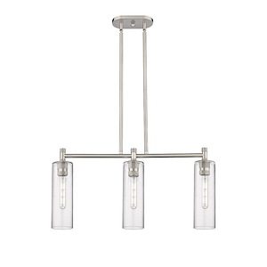 Crown Point - 3 Light Stem Hung Island In Industrial Style-14.75 Inches Tall and 30.5 Inches Wide - 1292000