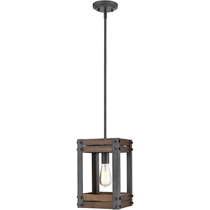 Austin-1 Light Mini Pendant in Farmhouse Style-8.75 Inches Wide by 13 Inches High