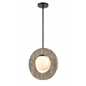 Maverick - 1 Light Pendant In Farmhouse Style-14.13 Inches Tall and 14.13 Inches Wide